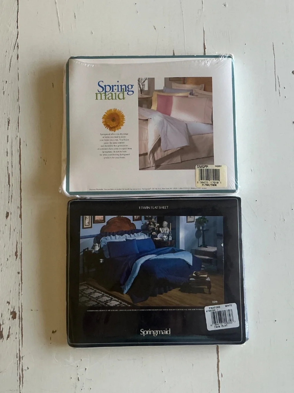 2 NIP Springmaid White Percale 180 count Twin Flat Sheets